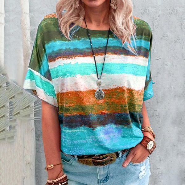 women's t-shirt tie-dye print women 2021 summer tshirts casual multicolor splicing fashion o-neck loose t shirt, White
women's t-shirt tie-dye print women 2021 summer tshirts casual multicolor splicing fashion o-neck loose t shirt, White