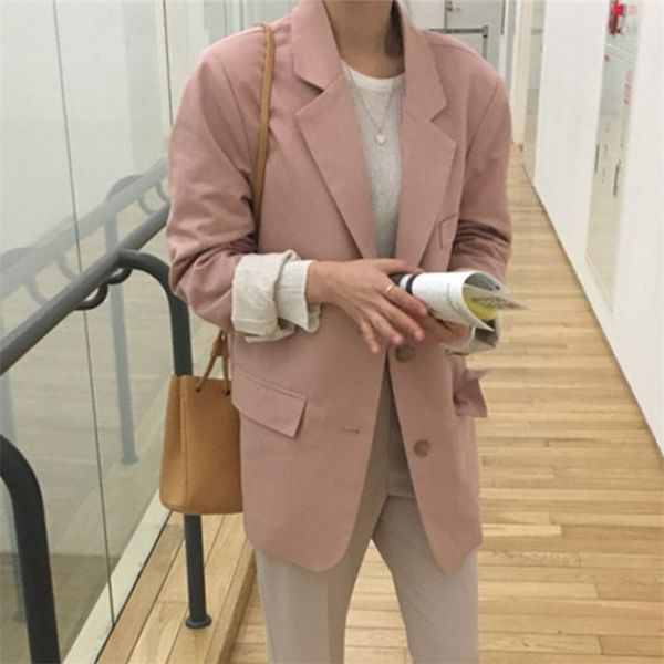 arrival autumn korea fashion women long sleeve loose blazers office ladies suit coat jacket female pink blazer s128 210512, White;black
arrival autumn korea fashion women long sleeve loose blazers office ladies suit coat jacket female pink blazer s128 210512, White;black
