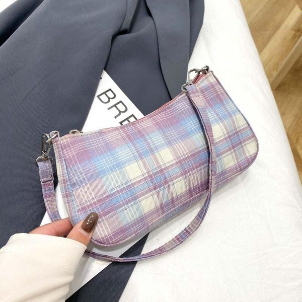 bag women's 2021 shoulder handbag retro plaid baguette underarm small cross body
bag women's 2021 shoulder handbag retro plaid baguette underarm small cross body