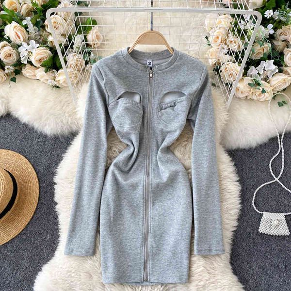 two piece dress foamlina new chic mini party club hollow out zipper bodycon autumn winter long sleeve women clothing ijxs, White
two piece dress foamlina new chic mini party club hollow out zipper bodycon autumn winter long sleeve women clothing ijxs, White