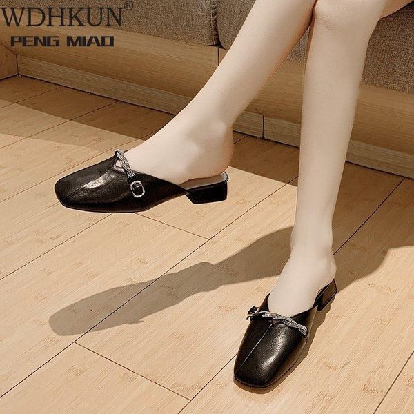 elegant low heel women mules summer pointed-toe ladies slippers slip on leisure office shoes beige pumps female, Black
elegant low heel women mules summer pointed-toe ladies slippers slip on leisure office shoes beige pumps female, Black