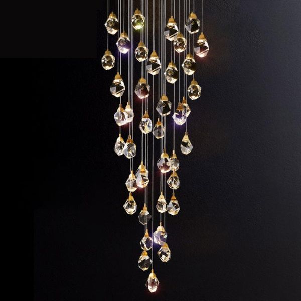 chandeliers luxury diamond crystal chandelier for staircase large living room hall lighting gold home deocr led cristal lamps
chandeliers luxury diamond crystal chandelier for staircase large living room hall lighting gold home deocr led cristal lamps