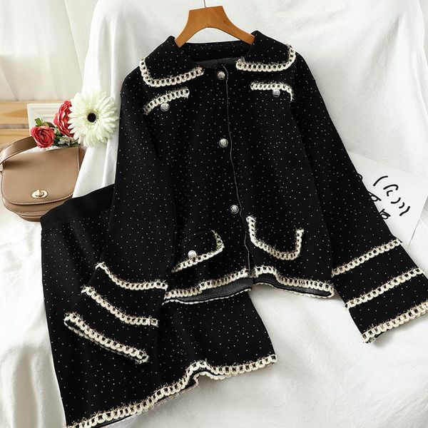 women's tracksuits 2021 spring autumn british style pullover temperament doll collar + skirt female two-piece suit tz641, Gray
women's tracksuits 2021 spring autumn british style pullover temperament doll collar + skirt female two-piece suit tz641, Gray