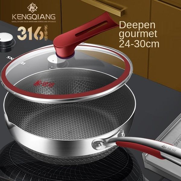 pans snow frying pan 316 stainless steel household non stick multi purpose and cooking pot kitchen cookware
pans snow frying pan 316 stainless steel household non stick multi purpose and cooking pot kitchen cookware