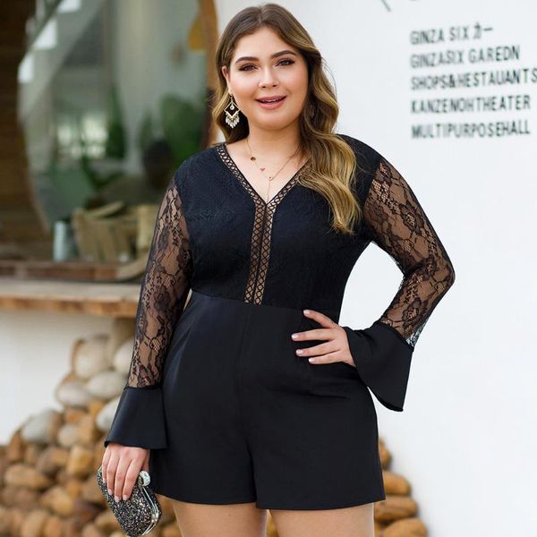 women's jumpsuits & rompers wipalo plus size women playsuits v-neck long sleeve zipper lace stitching hollowout bodysuit casual solid h, Black;white
women's jumpsuits & rompers wipalo plus size women playsuits v-neck long sleeve zipper lace stitching hollowout bodysuit casual solid h, Black;white