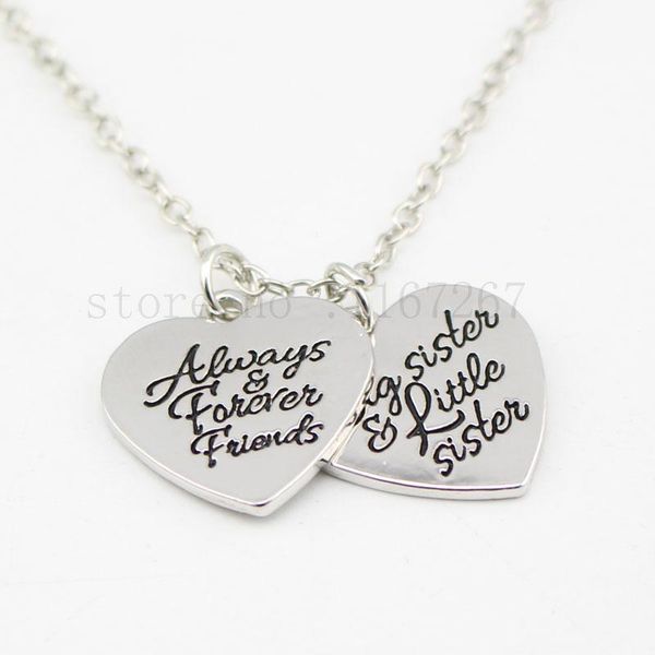 pendant necklaces sister jewelry " big little always forever friends "double necklace two heart for women girl, Silver
pendant necklaces sister jewelry " big little always forever friends "double necklace two heart for women girl, Silver