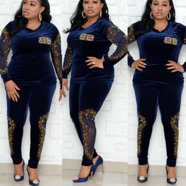 ethnic clothing velvet two 2 piece sets african clothes women outfits long sleeve skinny pants matching fashion rhinestone tracksuit, Red
ethnic clothing velvet two 2 piece sets african clothes women outfits long sleeve skinny pants matching fashion rhinestone tracksuit, Red