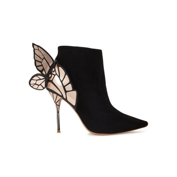 boot autumn butterfly designs high-heeled pointed toe thin woman standard ankle boots, Black
boot autumn butterfly designs high-heeled pointed toe thin woman standard ankle boots, Black