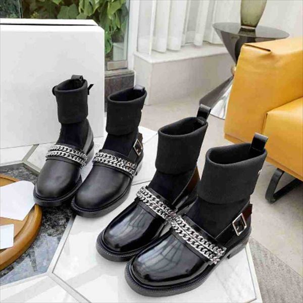 boots soft bottom socks casual women's ankle botas de mujer winter outdoor zapatos chain belt buckle shoes, Black
boots soft bottom socks casual women's ankle botas de mujer winter outdoor zapatos chain belt buckle shoes, Black