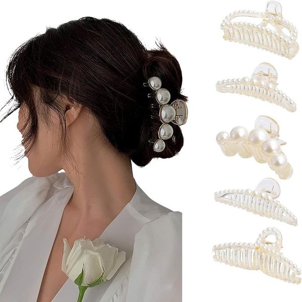 hair clips & barrettes 5 pcs 2021 hyperbole big pearls acrylic claw size makeup styling for women accessories, Golden;silver
hair clips & barrettes 5 pcs 2021 hyperbole big pearls acrylic claw size makeup styling for women accessories, Golden;silver