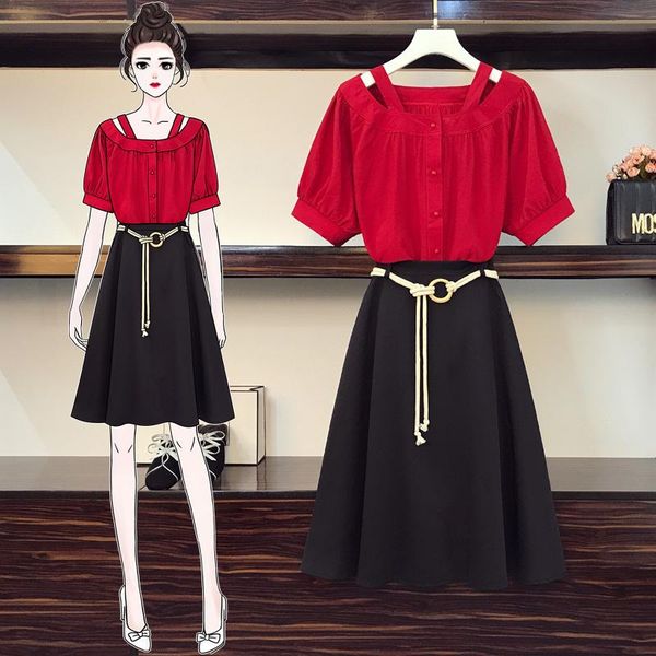 skirts wear the fat younger sister mm show thin minus age western style jacket covered belly two-piece outfit, Black
skirts wear the fat younger sister mm show thin minus age western style jacket covered belly two-piece outfit, Black