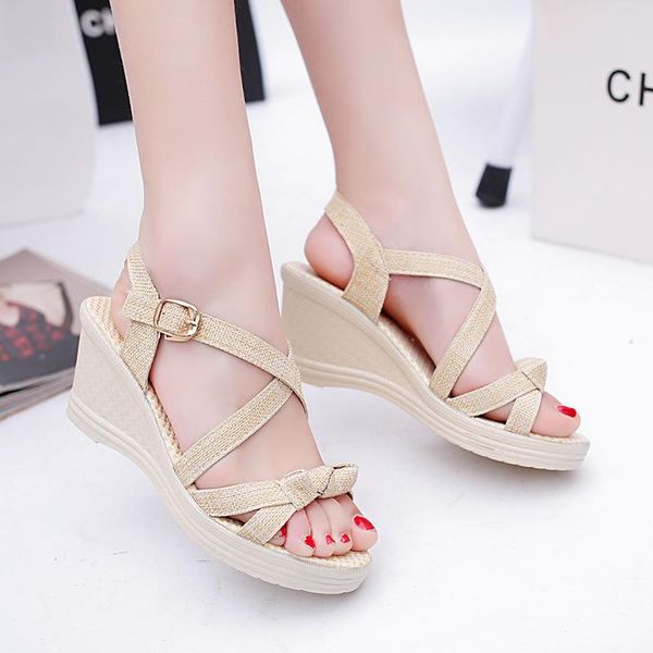 open toe fashion buckle platform wedges women sandals basic solid casual shoes high front rear strap summer, Black
open toe fashion buckle platform wedges women sandals basic solid casual shoes high front rear strap summer, Black