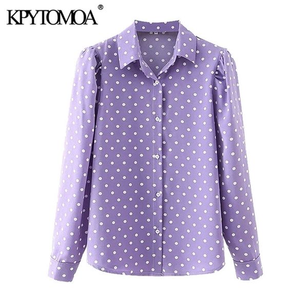 women fashion polka dot print blouses puff sleeve button-up female shirts blusas chic 210420, White
women fashion polka dot print blouses puff sleeve button-up female shirts blusas chic 210420, White