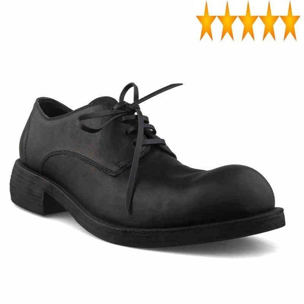 dress shoes casual real leather luxury men handmade horse skin round toe vintage brand lace-up work safety zapatos hombre, Black
dress shoes casual real leather luxury men handmade horse skin round toe vintage brand lace-up work safety zapatos hombre, Black