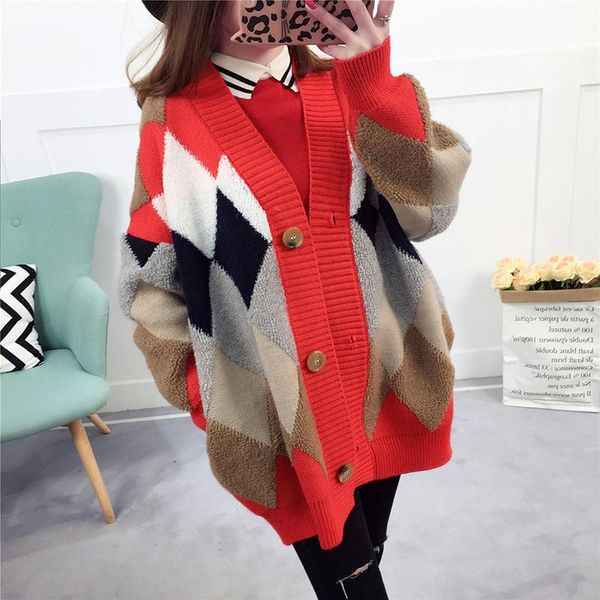 women's sweaters my047 sweater korean womens winter fashion 2021 casual thick female long sleeve geometric patchwork lady, White;black
women's sweaters my047 sweater korean womens winter fashion 2021 casual thick female long sleeve geometric patchwork lady, White;black