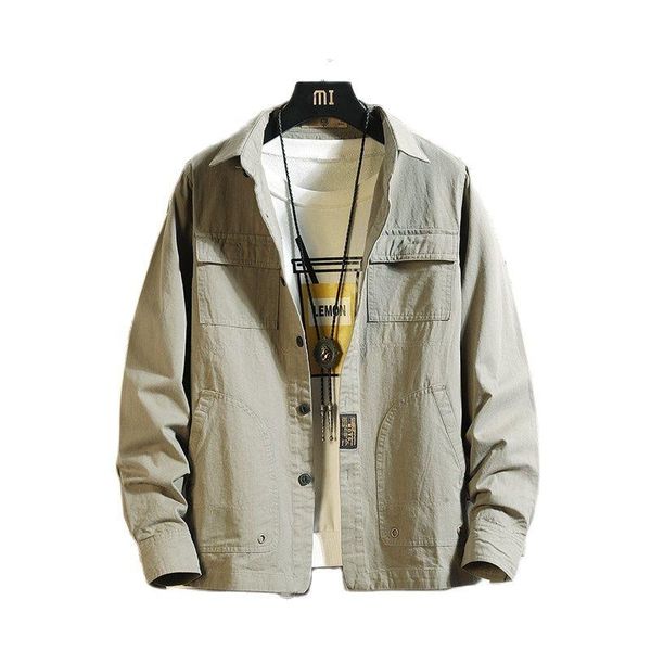 men's jackets 2021 100% cotton tooling long sleeve shirt fashion casual coat mens large size m-4xl, Black;brown
men's jackets 2021 100% cotton tooling long sleeve shirt fashion casual coat mens large size m-4xl, Black;brown