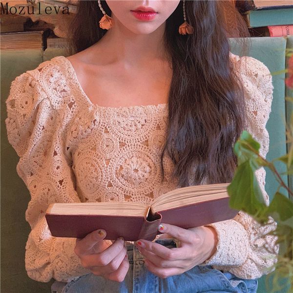 women's t-shirt vintage hollow-out korean short flashlight light square collar autumn 2021 female, White
women's t-shirt vintage hollow-out korean short flashlight light square collar autumn 2021 female, White