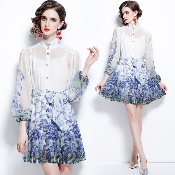 2022 vintage lace up party floral dress puff sleeve holiday elegant printed runway women designer white dresses spring autumn mock neck slim, Black;gray
2022 vintage lace up party floral dress puff sleeve holiday elegant printed runway women designer white dresses spring autumn mock neck slim, Black;gray