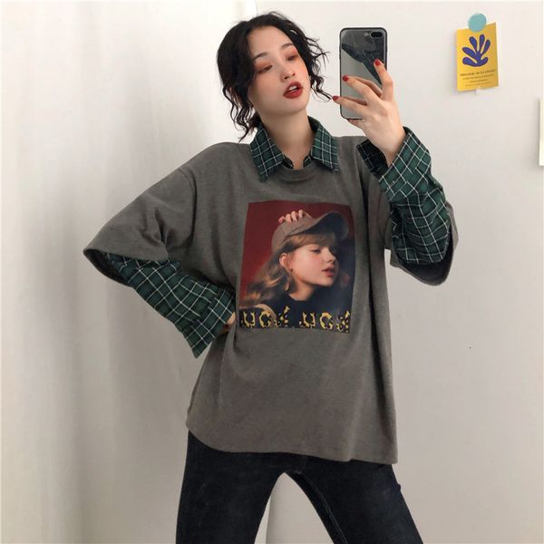 women's t-shirt false autumn two fashion harajuku loose hip-hop twist-down collar t-shirt ulzzang fun cotton casual print t-shir, White
women's t-shirt false autumn two fashion harajuku loose hip-hop twist-down collar t-shirt ulzzang fun cotton casual print t-shir, White