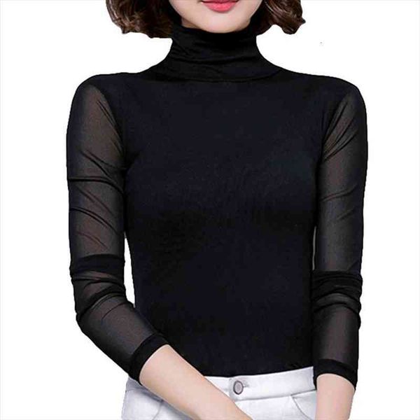 mesh blouse women turtleneck long sleeve elasticity black shirt blusas mujer de moda casual shirts, White
mesh blouse women turtleneck long sleeve elasticity black shirt blusas mujer de moda casual shirts, White