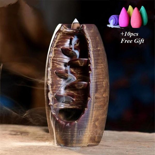 fragrance lamps waterfall backflow incense burner handmade ceramic censer holder indoor retro style for home decor with 10 cones
fragrance lamps waterfall backflow incense burner handmade ceramic censer holder indoor retro style for home decor with 10 cones