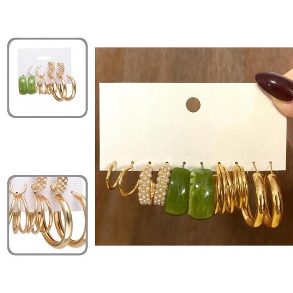 hoop & huggie exaggerated 5 pairs stylish all match geometry earrings metal lightweight for dating, Golden;silver
hoop & huggie exaggerated 5 pairs stylish all match geometry earrings metal lightweight for dating, Golden;silver