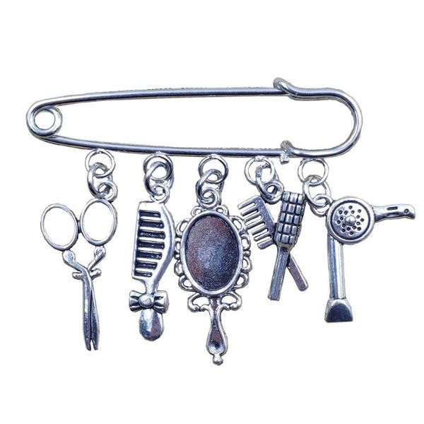 pins, brooches antique silver plated barbershop articles series hair dryer scissors comb style brooch women mother gift cx051-056, Gray
pins, brooches antique silver plated barbershop articles series hair dryer scissors comb style brooch women mother gift cx051-056, Gray
