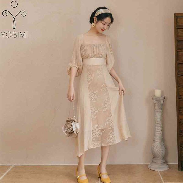 yosimi beige lace dres elegant summer square collar a-line mid-calf half lantern sleeve rayon party dresses ladies 210604, Black;gray
yosimi beige lace dres elegant summer square collar a-line mid-calf half lantern sleeve rayon party dresses ladies 210604, Black;gray