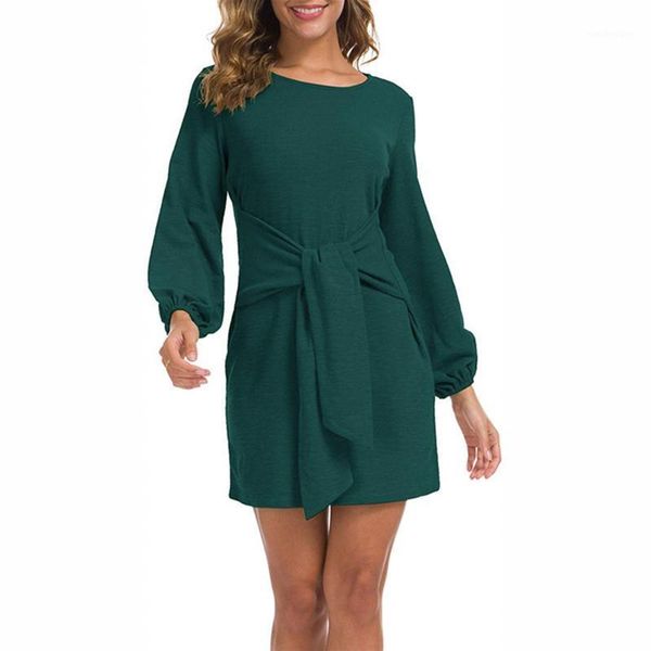 casual dresses elegant dress women autumn long lantern sleeve short o neck tie waist party mini vestidos elegantes para mujer, Black;gray
casual dresses elegant dress women autumn long lantern sleeve short o neck tie waist party mini vestidos elegantes para mujer, Black;gray
