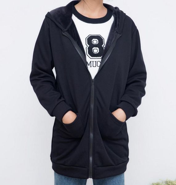 women's hoodies & sweatshirts autumn winter 3xl-6xl plus size women hoody velvet cardigan sweats coat, Black
women's hoodies & sweatshirts autumn winter 3xl-6xl plus size women hoody velvet cardigan sweats coat, Black