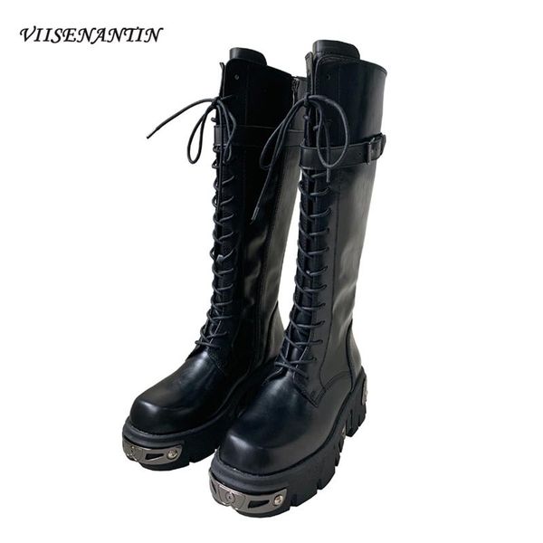 boots autumn winter style thick-soled handsome motorcycle women's british small knee-high cross strappy, Black
boots autumn winter style thick-soled handsome motorcycle women's british small knee-high cross strappy, Black