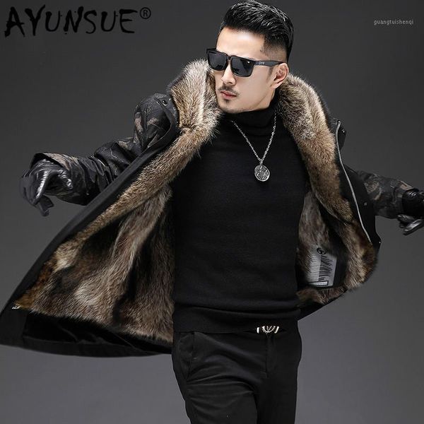 men's leather & faux azazel 2021 winter jacket men real fur coat parka raccoon jackets hooded warm coats parkas de hombre 19-2001, Black
men's leather & faux azazel 2021 winter jacket men real fur coat parka raccoon jackets hooded warm coats parkas de hombre 19-2001, Black