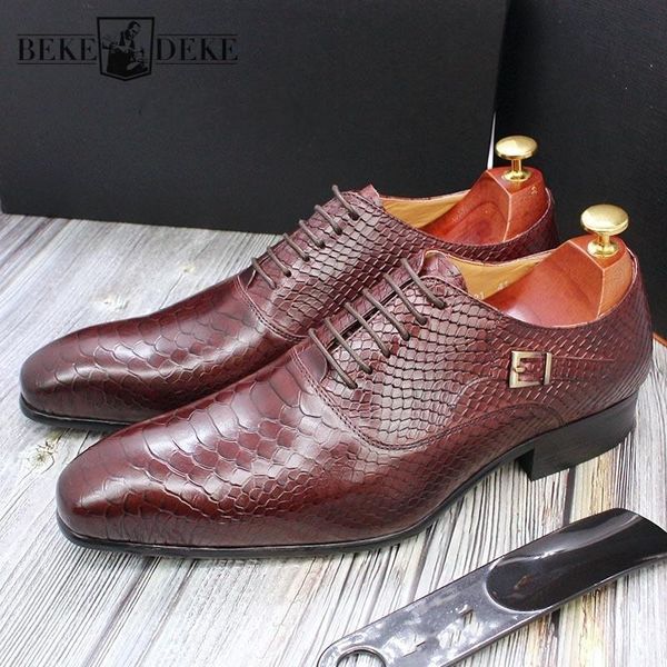dress shoes mens snake pattern genuine leather luxury fashion business formal pointed toe derby large size 45 46 47, Black
dress shoes mens snake pattern genuine leather luxury fashion business formal pointed toe derby large size 45 46 47, Black