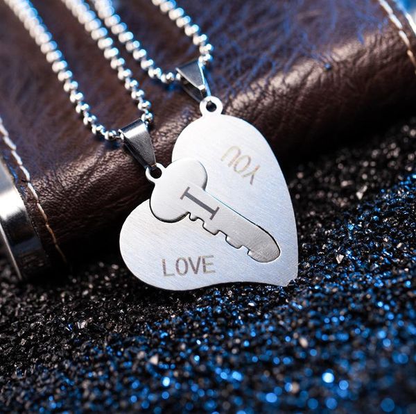 chains necklace fashion 2010 aesthetic stainless steel couple pendant men's neck long heart-shaped unlock key, Silver
chains necklace fashion 2010 aesthetic stainless steel couple pendant men's neck long heart-shaped unlock key, Silver