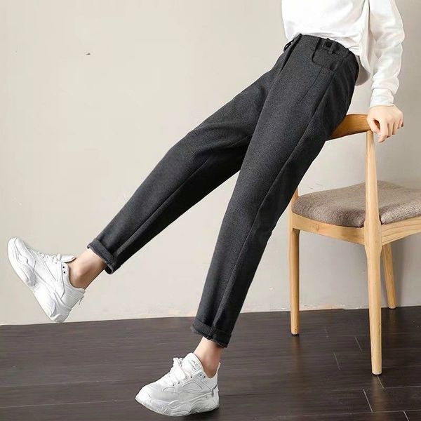 autumn/winter woolen harem pants women's loose ankle-length hip torre office lady trousers 210522, Black;white
autumn/winter woolen harem pants women's loose ankle-length hip torre office lady trousers 210522, Black;white