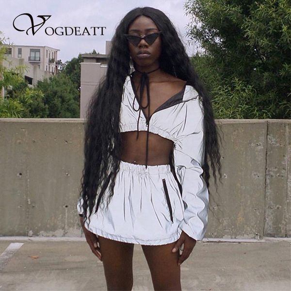 reflective long sleeve zipper hooded jacket skirt 2 pieces dress set 2021 elastic autumn winter women fashion women's two piece pants, White
reflective long sleeve zipper hooded jacket skirt 2 pieces dress set 2021 elastic autumn winter women fashion women's two piece pants, White