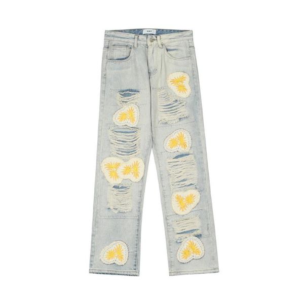 men's jeans 2021 fringe embroidery hole ripped men punk baggy pants straight casual washed retro loose denim trousers pantalon homme, Blue
men's jeans 2021 fringe embroidery hole ripped men punk baggy pants straight casual washed retro loose denim trousers pantalon homme, Blue