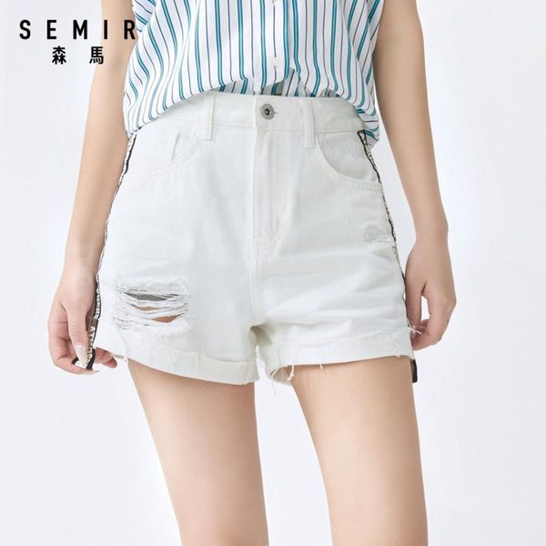 women's jeans semir 2021 summer denim shorts female hit color ribbon stitching chic hole pants was thin a, Blue
women's jeans semir 2021 summer denim shorts female hit color ribbon stitching chic hole pants was thin a, Blue