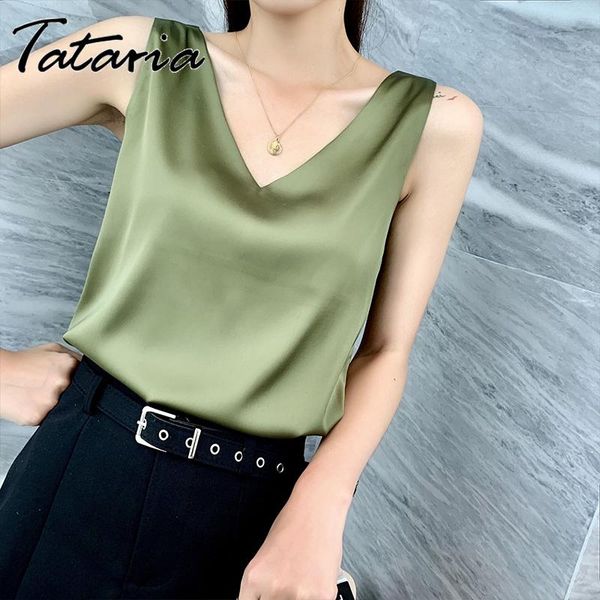women's tanks & camis beautiful blouses summer 2021 satin silk v neck plus size women office black elegant shirts, White
women's tanks & camis beautiful blouses summer 2021 satin silk v neck plus size women office black elegant shirts, White