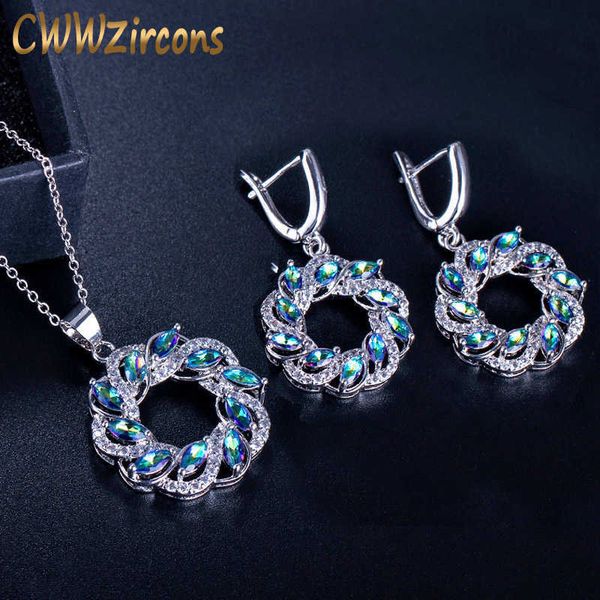 beautiful mystical light blue rainbow crystal big drop pendant necklace and earrings jewelry set for women t224 210714, Silver
beautiful mystical light blue rainbow crystal big drop pendant necklace and earrings jewelry set for women t224 210714, Silver