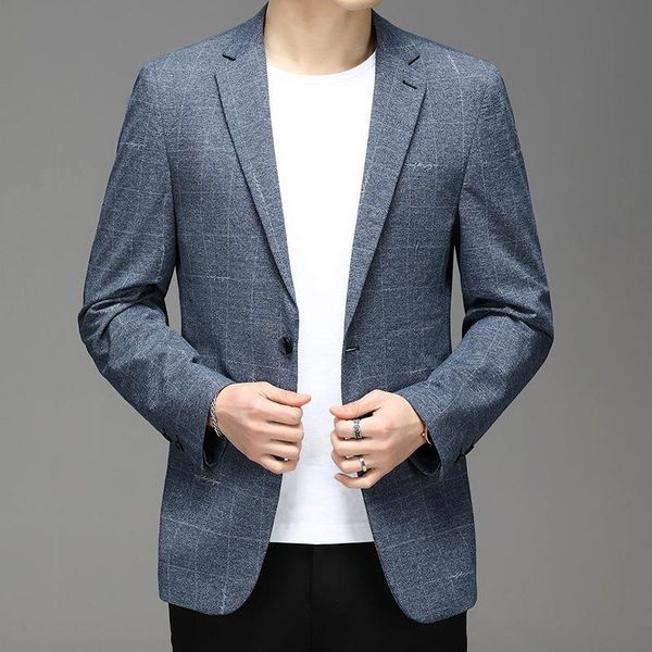 spring and autumn men's business casual plaid suit youth fashion stretch jacquard double button blazer jacket men suits & blazers, White;black
spring and autumn men's business casual plaid suit youth fashion stretch jacquard double button blazer jacket men suits & blazers, White;black