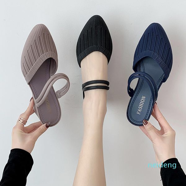 women's sandals 2021 pointy shallow shoes women baotou sandals heel woven casual shoes sandals women, Black
women's sandals 2021 pointy shallow shoes women baotou sandals heel woven casual shoes sandals women, Black