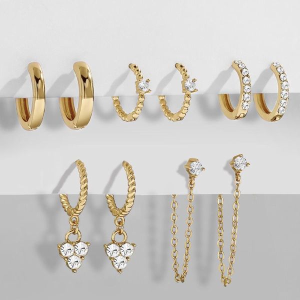 hoop & huggie design cz zircon crystal small hoops sets long gold chain earrings for women twist beads fashion jewelry brincos 2021, Golden;silver
hoop & huggie design cz zircon crystal small hoops sets long gold chain earrings for women twist beads fashion jewelry brincos 2021, Golden;silver
