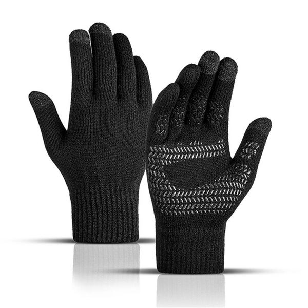 cycling gloves winter men knitted touch screen non-slip rubber solid business driving full finger autumn antiskid male, Black
cycling gloves winter men knitted touch screen non-slip rubber solid business driving full finger autumn antiskid male, Black