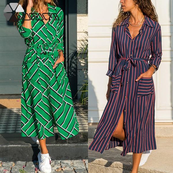 casual long sleeve women shirt maxi dress striped print autumn bandage pockets streetwear woman dresses vestidos ropa mujer, Black;gray
casual long sleeve women shirt maxi dress striped print autumn bandage pockets streetwear woman dresses vestidos ropa mujer, Black;gray