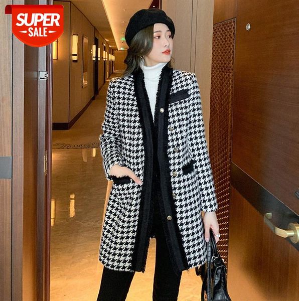 xiaoxiang's wind woolen coat korean version of the trendy small mid-length plaid jacket #j19m, Black;gray
xiaoxiang's wind woolen coat korean version of the trendy small mid-length plaid jacket #j19m, Black;gray