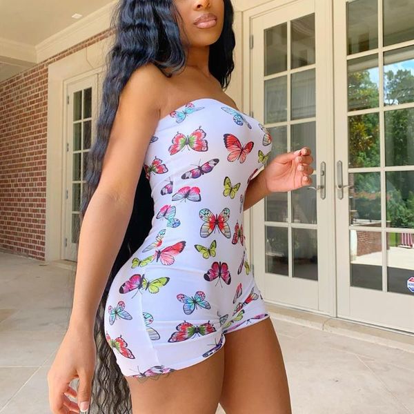 off shoulder romper bodycon women fashion jumpsuit 2021 bodysuit shorts butterfly printed short sleeve women's jumpsuits & rompers, Black;white 
off shoulder romper bodycon women fashion jumpsuit 2021 bodysuit shorts butterfly printed short sleeve women's jumpsuits & rompers, Black;white
