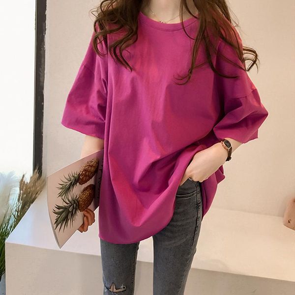 women's t-shirt short-sleeved loose fashionable korean-style versatile undershirt ins half-sleeve for students in early, White
women's t-shirt short-sleeved loose fashionable korean-style versatile undershirt ins half-sleeve for students in early, White