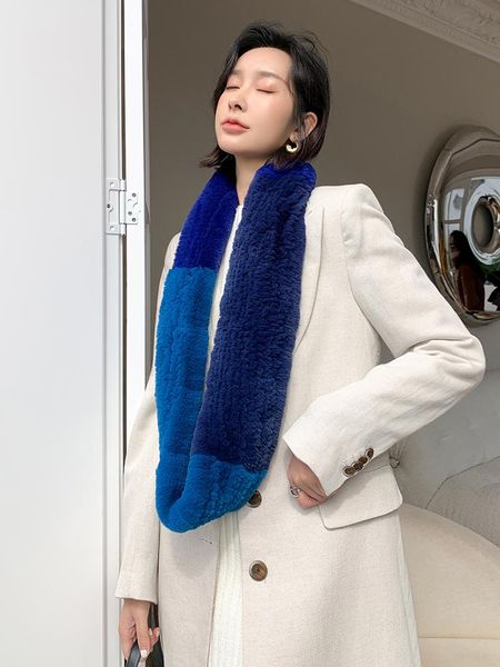 scarves women's real rex fur winter scarf knitted chunky fashion ladies blue wraps, Blue;gray
scarves women's real rex fur winter scarf knitted chunky fashion ladies blue wraps, Blue;gray