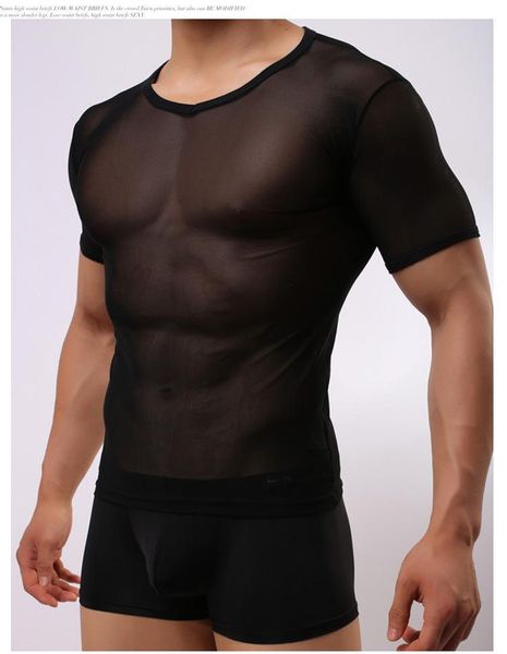 men's t-shirts 2021 fashion transparent short sleeve t-shirt see-through underwear men mesh sheer ice silk comfortable sleepwear, White;black
men's t-shirts 2021 fashion transparent short sleeve t-shirt see-through underwear men mesh sheer ice silk comfortable sleepwear, White;black